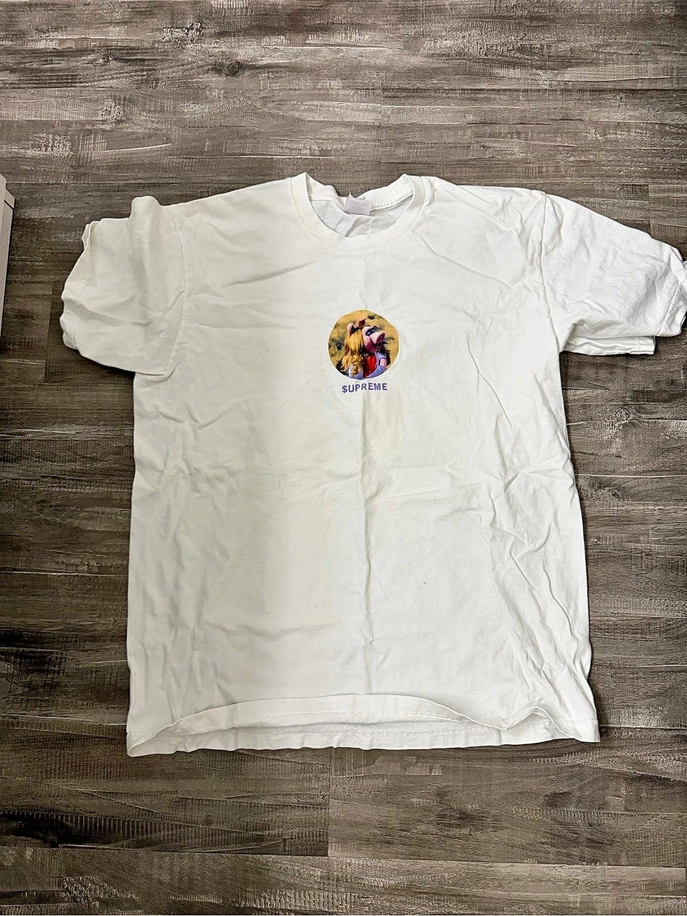Supreme Miss Piggy Tee White Graphic Short Sleeve Tee in White